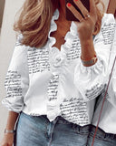 2025Wishebay Spring And Summer New Long-Sleeved Leafed Shirt