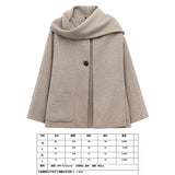 2025 Women's Autumn New Asymmetric Scarf Short Loose Knit Coat