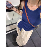 Summer Dress With A Complete Set Of Fashion Net Red Fried Street Small Man Salt System Wearing A Vest Top Broad Leg Pants Two Sets