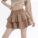 Black Short Skirt Autumn Dress Women's New Wick Velvet Cake Skirt Skirt High Waist Pongy Skirt A Skirt