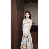 Sleeveless Collar Dress Women's Summer French Light Luxury High-Level Gentle And Generous New Chinese Style Dress