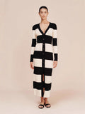 Spring/Summer 2025 New Sexy Dress With Tective Striped Striped Dresses
