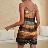 New Women's Clothing Large Print Casual Sleeveless Loose Broad Leg Trousers Plus-Size Women's Clothing