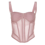 Spring 2025 Women's New Fashion Sling Screen Perspective Repair Sexy Inside A Small Vest