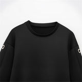 Metal Buckle Eye Hollow Design Round Collar Loose Short- Jacket High-Waisted Mini Skirt Set 2025 Spring Women's Clothing