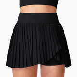 Two-Piece Tennis Skirt Running Yoga Badminton Short Skirt With Safety Pants Zipper