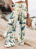 2025 Spring And Summer New Four Seasons Of Leisure Wide Leg Trousers Print Burst Loose Trousers Women