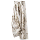 2025 High-End Cotton Pyjamas Ladies Summer Thin Artificial Silk Home Leisure Long Trousers Straight Can Be Worn Outside