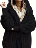 Mid-Term Long-Sleeved Long-Sleeved Hooded Long-Sleeved Jacket In Autumn And Winter 2025