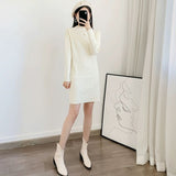 Autumn And Winter With Coat Sweater Dress Women Loose Fashion With Medium And Long Bottoming Over The Knee Knit Dress