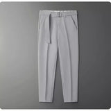 Long Trousers Men's Spring And Summer Nine-Point Trousers Men's Business Nine-Point Trousers Casual Is Decorating Straight Pants Men