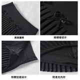 Zhang Yuanying's Same White Half-Dressed Woman's Summer New Hundred-Fold Skirt Sweet High-Waisted Thin A-Word Short Skirt