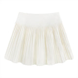 Small Man Sweet 100 Folded White Half-Dress Dress 2025 New High-Rise Thin A Anti-Walking Large Skirt