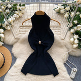 Light Luxury Gold Wind High-End Sleeveless Knitted Vest Women Summer Metal Kinesi Design Chic Hot Girl Top Tide