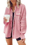 Autumn 2025 New Coat Fashion Casual Collar Pocket Splicing Irregular Shirt Jacket Woman