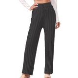 New Wish Texture Knitted Trousers Tight Solid Color Casual Loose Straight Women's Clothing