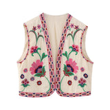 Embroidered V-Neck Sleeveless Coat With New Women's Summer Vest