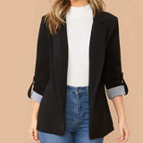 2025 Autumn And Winter Fashion Splicing Collar Repair Cardigan Temperament Blazer