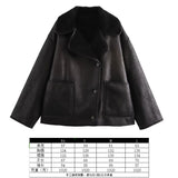 2025 Women's Autumn And Winter New Double-Sided Collar Long Fur Locomotive Wind Jacket Jacket Jacket