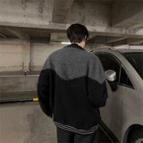 Black Stitched Knitted Jersey Jacket Oversize Winter 2025 New Trend Design For Couples Sweater