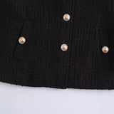 New Women's Clothing Texture Autumn Round Collar Short Jacket Jacket In Autumn Winter 2025