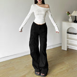 Fashion 2025 New Women's Clothing Sexy Hot Girl Slanted Shoulder Hot Diamond Body Slim Thin Irregular Top Woman