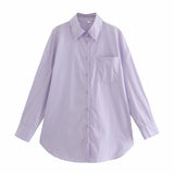 2025 Street Fashion 14 Color Urban Women With Pocket Shirt Casual Autumn Shirt