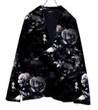 2025 Women's Suit Collar Button Pocket Fashion Floral Print A Buckle Small Suit