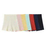 Women's Clothing 2025 Spring New Fashion Casual Multi-Color Knitted Vest + Shorts Set