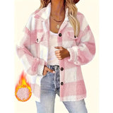 Fashion Women's New Wish Plush Round Collar Casual Long-Sleeved Pants Two Sets