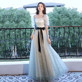 Fairy Evening Dress Dress Dress 2025 New Banquet Temperament Host Winter Adult Ceremony Student Art Evening Dress