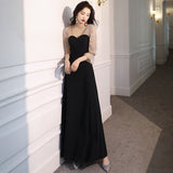 Evening Dress Female Banquet Temperament Long Can Usually Wear A Small Black Dress Dress Banquet Dress