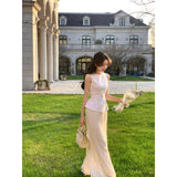 Small Women's Clothing 2025 Summer New Gold Cold Feel Expensive Clothes Sleeveless Vest Tops With Wide Legs Pants