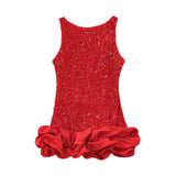 Mini Party Dress Women's Cascadal Short Dress 2025 Dress-Up Long Sleeves Of The Pool