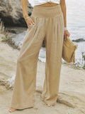 2025 New Spring Women's Casual Cotton Lint Comfortable Mid-Rise Trousers Women