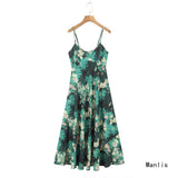 2025 Summer New Women's Collar Bubble Sleeve Short Linen-Blend Print Top