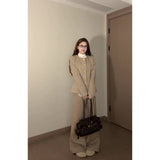 MARIE.COCO Old Money Style Wearing Long-Sleeved Wool Coat Autumn And Winter Lace Bottoming Sleeves Sleeves Three Sets