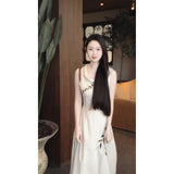 Sleeveless Collar Dress Women's Summer French Light Luxury High-Level Gentle And Generous New Chinese Style Dress