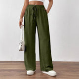 New Wish Summer Bursts Of Slacks Loose Pockets Tight Leg Trousers Women