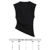 Women's Clothing 2025 Spring New New Fashion Folding Decoration Asymmetrical With Pad Shoulder Dress Woman