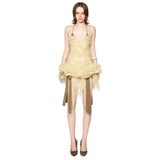 Fashion 2025 Autumn And Winter New Women's Sexy Hottie Sling Design Folds To Repair Sleeveless Dress