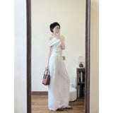 Super Good-Looking Pure Sleeves Short-Sleeved T-Shirt High-Rise Thin Leg Pants Women's Summer Seaside Holiday Wind Leisure Suit