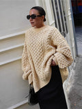 Lazy Wind New Women's Long Languid Languid Collar Long-Sleeved Sweater Casual Knitted Top