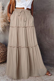 2025 Women's Summer New Wood Ear Layered Skirt High Waist Tight With Lotle Side Skirt