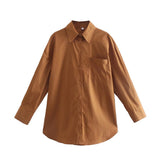 2025 Street Fashion 14 Color Urban Women With Pocket Shirt Casual Autumn Shirt