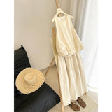 Korean Ins Gently Wear A Small Fashion Vest Top With Temperament Commuter Skirt Women Summer Two-Piece