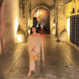 5 Color Beach Holiday Dress Knitted One-Word Long Dress Hooded Summer Women's Long Sleeve