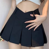 Pure Babes V-Waisted 100-Folded Skirt Women 2025 New Ins Sexy Anti-Walking A-Word Bag Hip Skirt