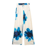 2025 Summer Casual Printing Trouser Set New Women's Hanging Shirt