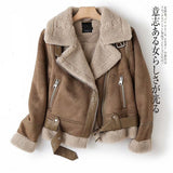 Women's Clothing 2025 New Large-Clip Women's Style Thick Locomotive Leather Fur Coat